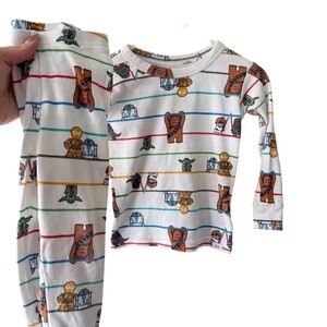GAP x Star Wars Kids Pajama Set - White with Multicolor Characters
